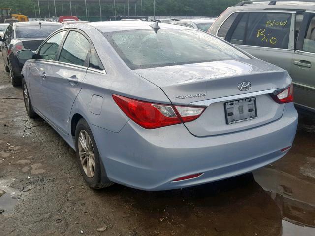 5NPEB4AC4CH502985 - 2012 HYUNDAI SONATA GLS BLUE photo 3