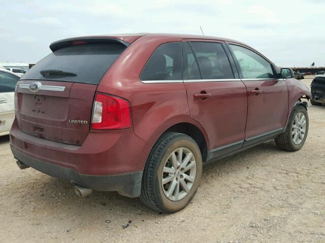 2FMDK3KC8EBA11320 - 2014 FORD EDGE LIMIT ORANGE photo 4