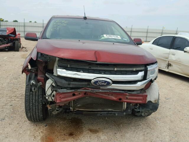 2FMDK3KC8EBA11320 - 2014 FORD EDGE LIMIT ORANGE photo 9