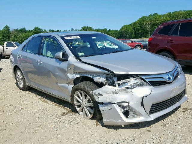 4T1BD1FK5DU078411 - 2013 TOYOTA CAMRY HYBR SILVER photo 1