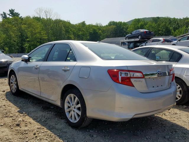 4T1BD1FK5DU078411 - 2013 TOYOTA CAMRY HYBR SILVER photo 3