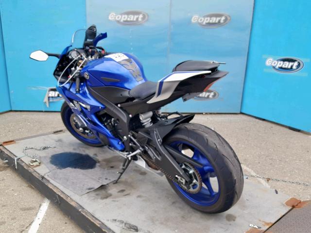 JYARJ28Y0HA000592 - 2017 YAMAHA YZFR6 C BLUE photo 3