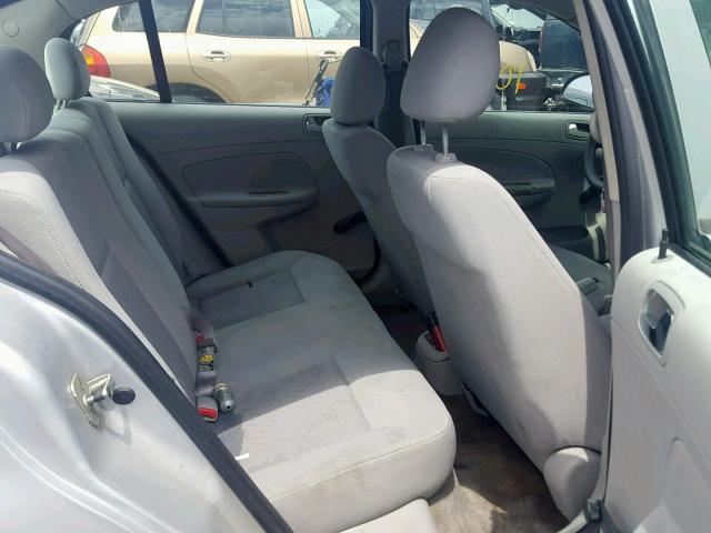 1G1AK52F657554390 - 2005 CHEVROLET COBALT SILVER photo 6