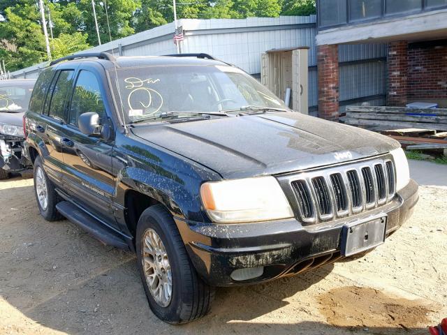 1J8GW58N82C127664 - 2002 JEEP GRAND CHER BLACK photo 1