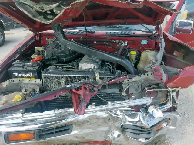 1N6SD11S8VC392019 - 1997 NISSAN TRUCK BASE RED photo 7