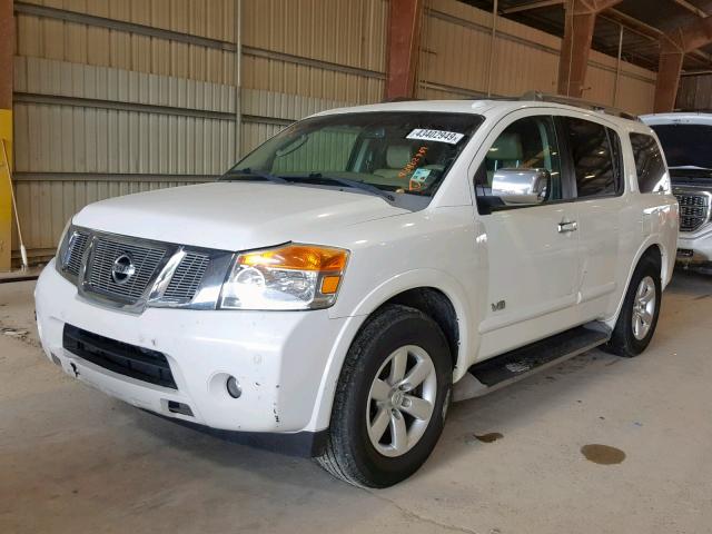 5N1BA08D68N608936 - 2008 NISSAN ARMADA SE WHITE photo 2