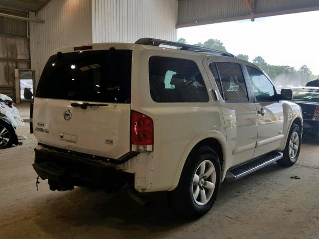 5N1BA08D68N608936 - 2008 NISSAN ARMADA SE WHITE photo 4