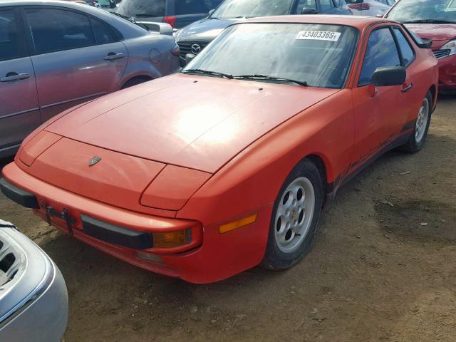 WP0AA0943GN456787 - 1986 PORSCHE 944 RED photo 2