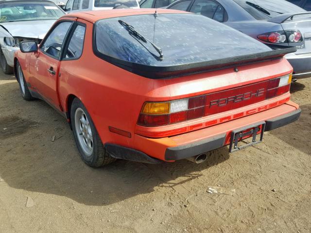 WP0AA0943GN456787 - 1986 PORSCHE 944 RED photo 3