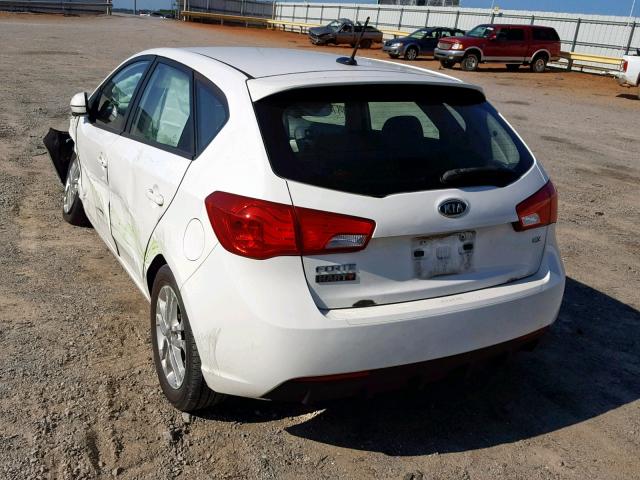 KNAFU5A23C5586919 - 2012 KIA FORTE EX WHITE photo 3