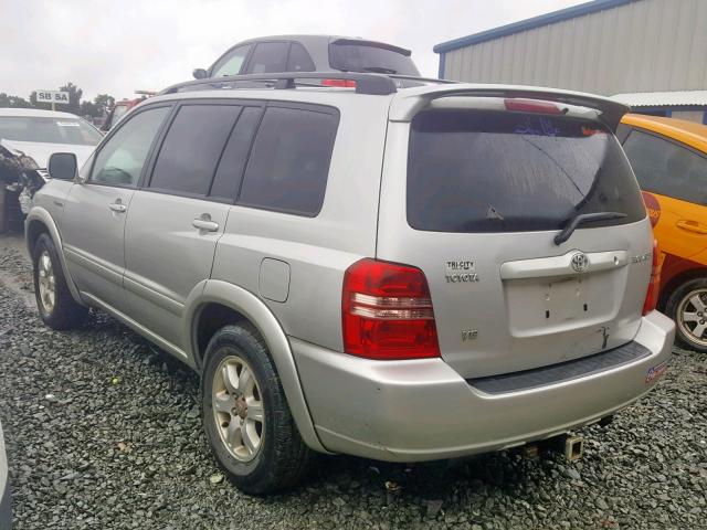 JTEGF21A710022509 - 2001 TOYOTA HIGHLANDER SILVER photo 3