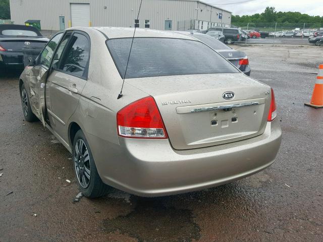 KNAFE122385533780 - 2008 KIA SPECTRA EX BEIGE photo 3