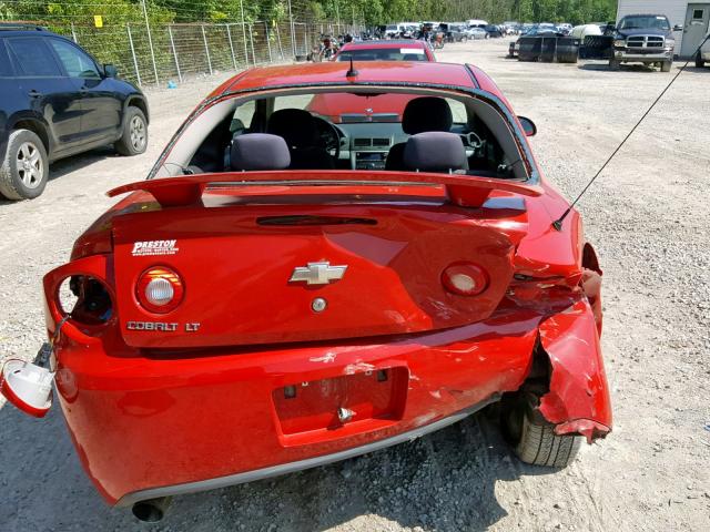 1G1AF1F57A7148532 - 2010 CHEVROLET COBALT 2LT RED photo 9