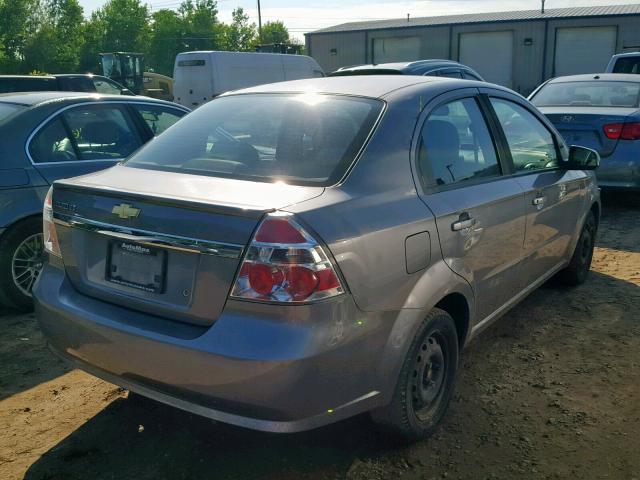 KL1TD5DE0AB126005 - 2010 CHEVROLET AVEO LS GRAY photo 4