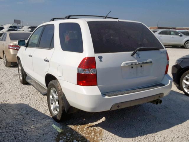 2HNYD18892H525204 - 2002 ACURA MDX TOURIN WHITE photo 3