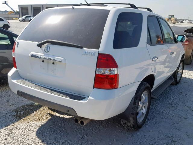 2HNYD18892H525204 - 2002 ACURA MDX TOURIN WHITE photo 4