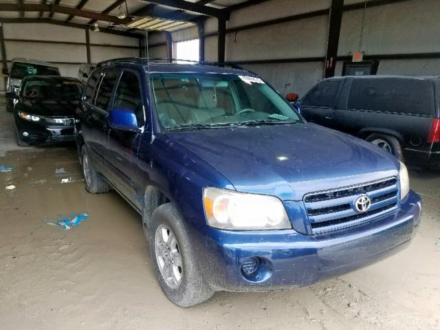 JTEEP21A150104990 - 2005 TOYOTA HIGHLANDER BLUE photo 1