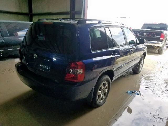 JTEEP21A150104990 - 2005 TOYOTA HIGHLANDER BLUE photo 4