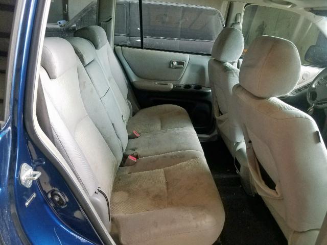 JTEEP21A150104990 - 2005 TOYOTA HIGHLANDER BLUE photo 6