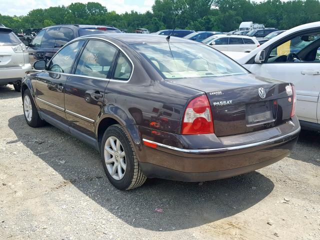 WVWPD63B94E265673 - 2004 VOLKSWAGEN PASSAT GLS BURGUNDY photo 3