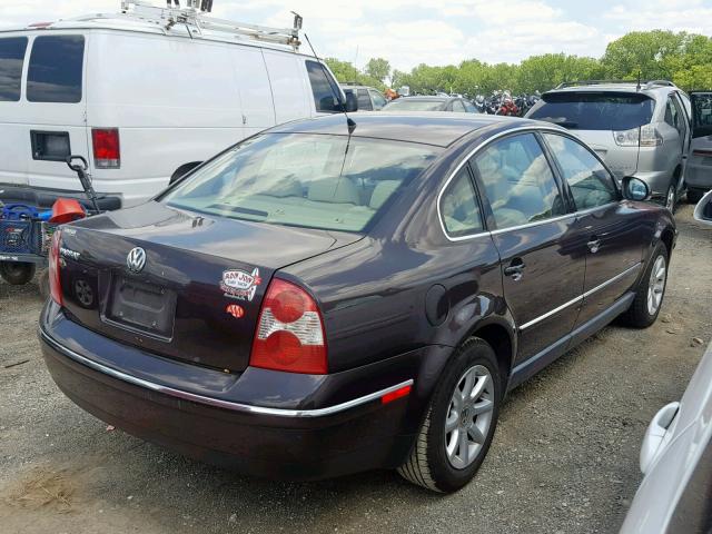 WVWPD63B94E265673 - 2004 VOLKSWAGEN PASSAT GLS BURGUNDY photo 4