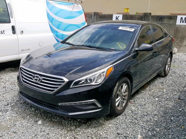 5NPE24AFXFH206061 - 2015 HYUNDAI SONATA SE BLACK photo 2