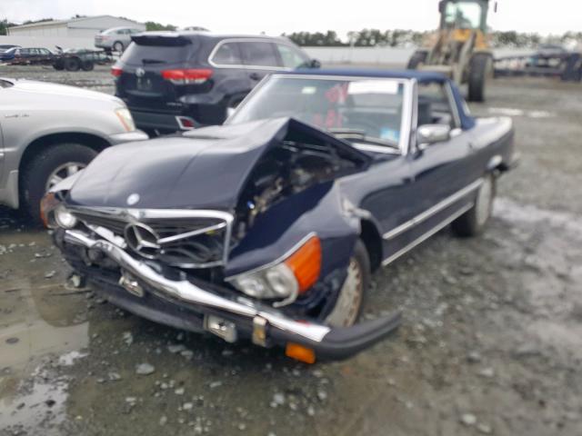 WDBBA48D6KA099519 - 1989 MERCEDES-BENZ 560 SL BLUE photo 2