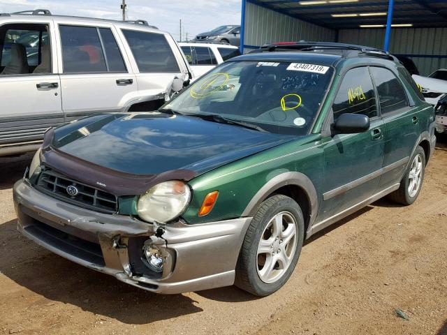 JF1GG68592H825526 - 2002 SUBARU IMPREZA OU GREEN photo 2