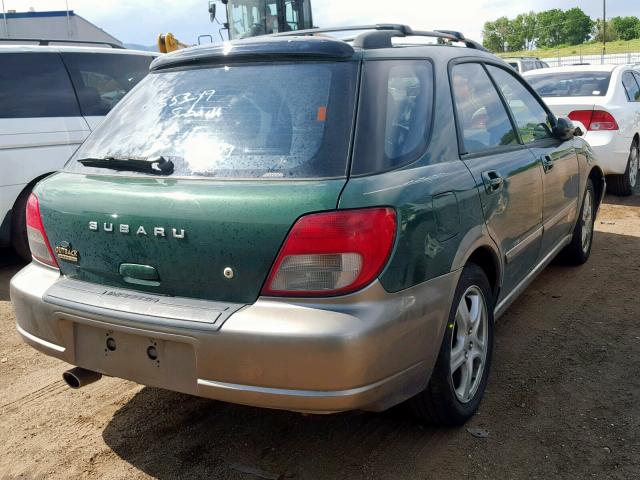 JF1GG68592H825526 - 2002 SUBARU IMPREZA OU GREEN photo 4