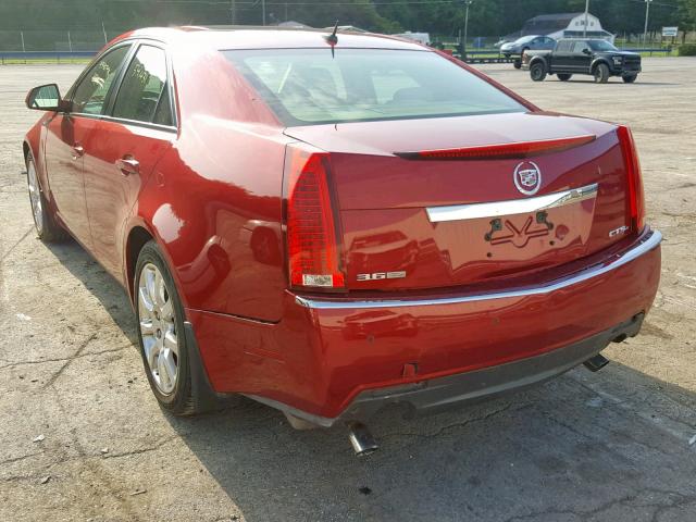 1G6DT57V280162993 - 2008 CADILLAC CTS HI FEA RED photo 3