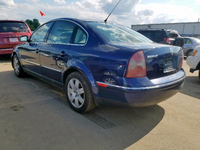 WVWBD63BX5P049749 - 2005 VOLKSWAGEN PASSAT GLS BLUE photo 3