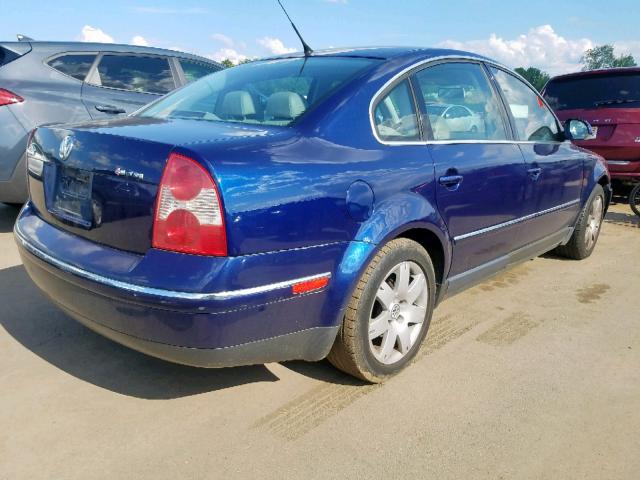 WVWBD63BX5P049749 - 2005 VOLKSWAGEN PASSAT GLS BLUE photo 4