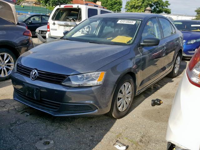 3VW2K7AJ3BM305234 - 2011 VOLKSWAGEN JETTA BASE GRAY photo 2