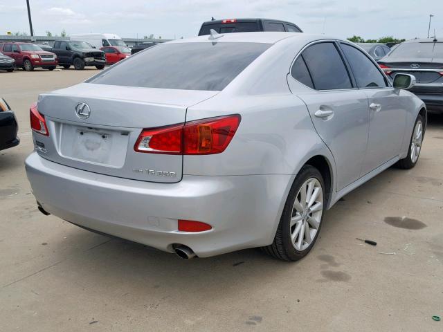 JTHCF5C24A5036198 - 2010 LEXUS IS 250 GRAY photo 4