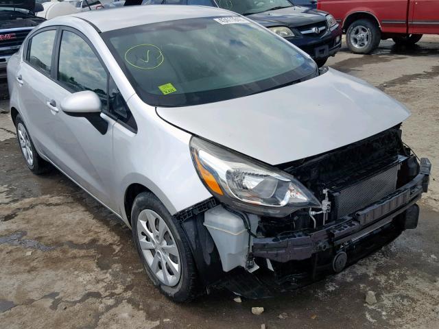 KNADM4A30E6392906 - 2014 KIA RIO LX SILVER photo 1