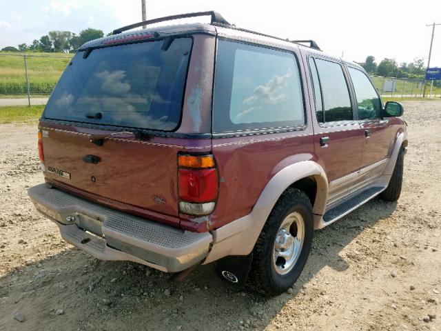 1FMDU34X2SZB55383 - 1995 FORD EXPLORER RED photo 4