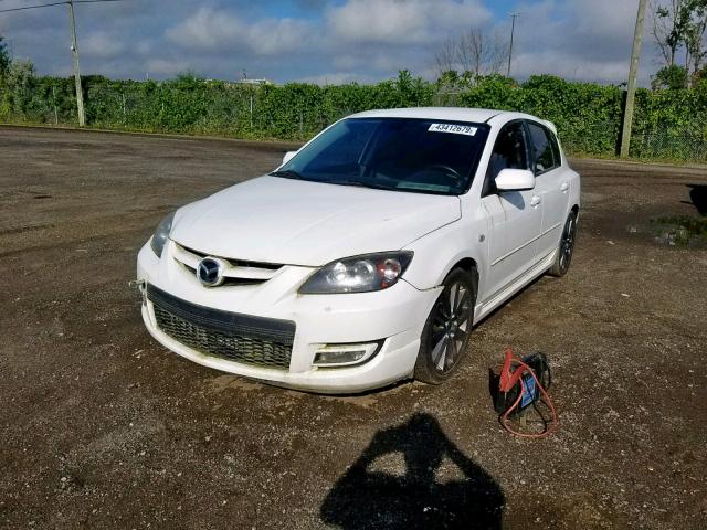 JM1BK34L971747870 - 2007 MAZDA SPEED 3 WHITE photo 2