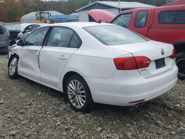 3VWLX7AJ9BM352368 - 2011 VOLKSWAGEN JETTA SEL WHITE photo 3