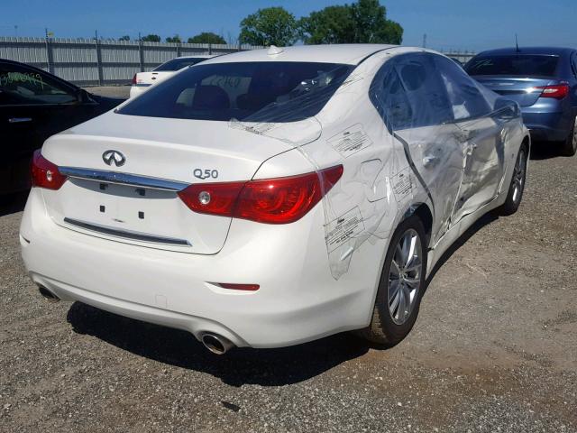 JN1BV7AP5EM685694 - 2014 INFINITI Q50 BASE WHITE photo 4