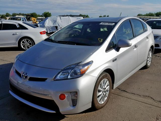 JTDKN3DP8C3022785 - 2012 TOYOTA PRIUS PLUG SILVER photo 2