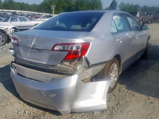 4T4BF1FK7CR157836 - 2012 TOYOTA CAMRY BASE SILVER photo 4