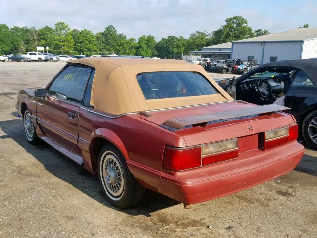 1FACP44M2PF137869 - 1993 FORD MUSTANG LX MAROON photo 3