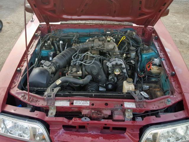 1FACP44M2PF137869 - 1993 FORD MUSTANG LX MAROON photo 7