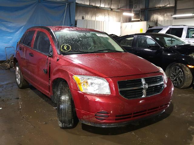 1B3HB48B37D109275 - 2007 DODGE CALIBER SX MAROON photo 1