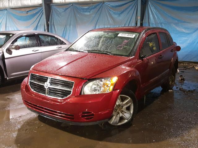 1B3HB48B37D109275 - 2007 DODGE CALIBER SX MAROON photo 2