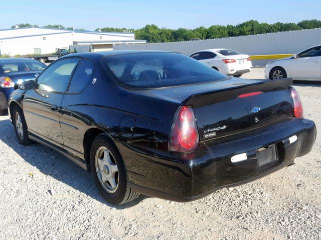 2G1WW12E919200009 - 2001 CHEVROLET MONTE CARL 黑色 照片 3