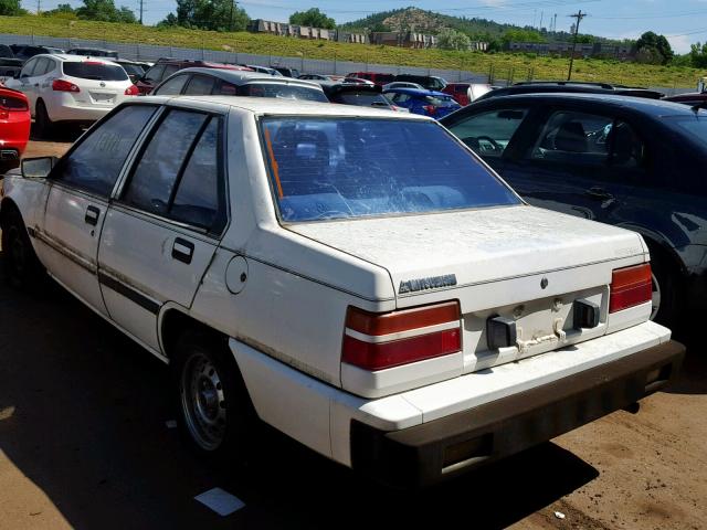 JA3BA36K6HU112711 - 1987 MITSUBISHI MIRAGE L WHITE photo 3