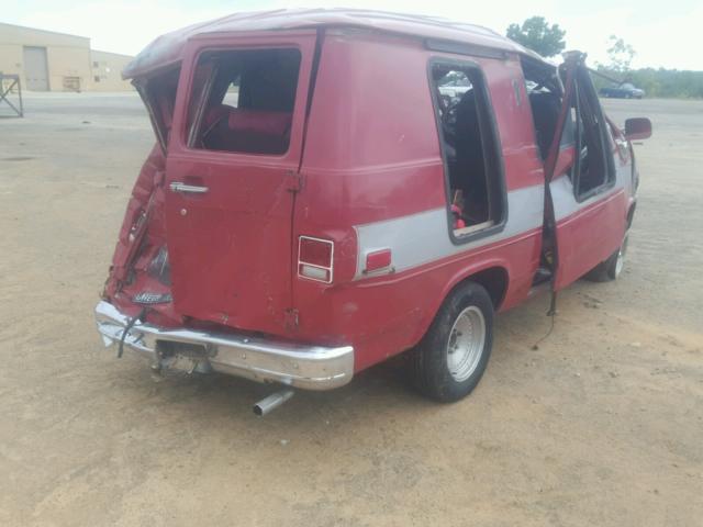 1GCCG15H8B7113895 - 1981 CHEVROLET VAN RED photo 4