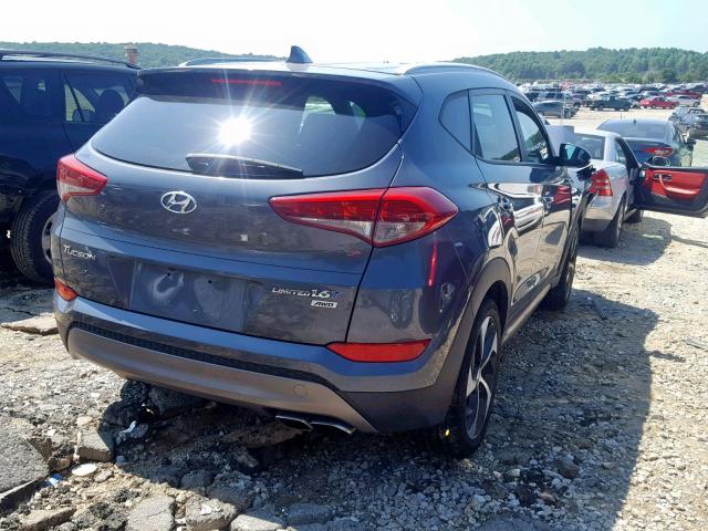 KM8J3CA21GU060686 - 2016 HYUNDAI TUCSON LIM GRAY photo 4