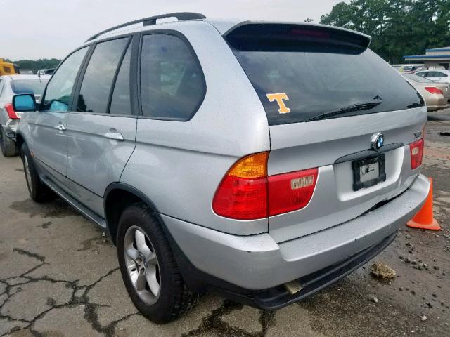 5UXFA53572LV73392 - 2002 BMW X5 3.0I GRAY photo 3